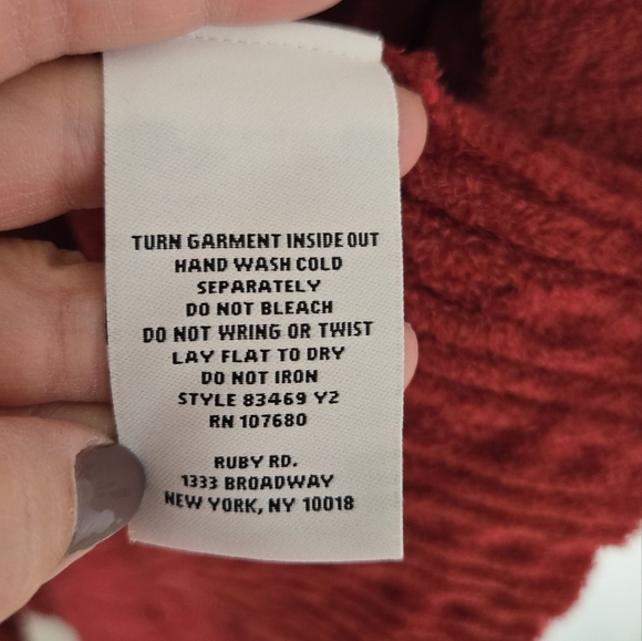 Ruby Rd. Red Cardigan Size Large - Picture 5 of 5